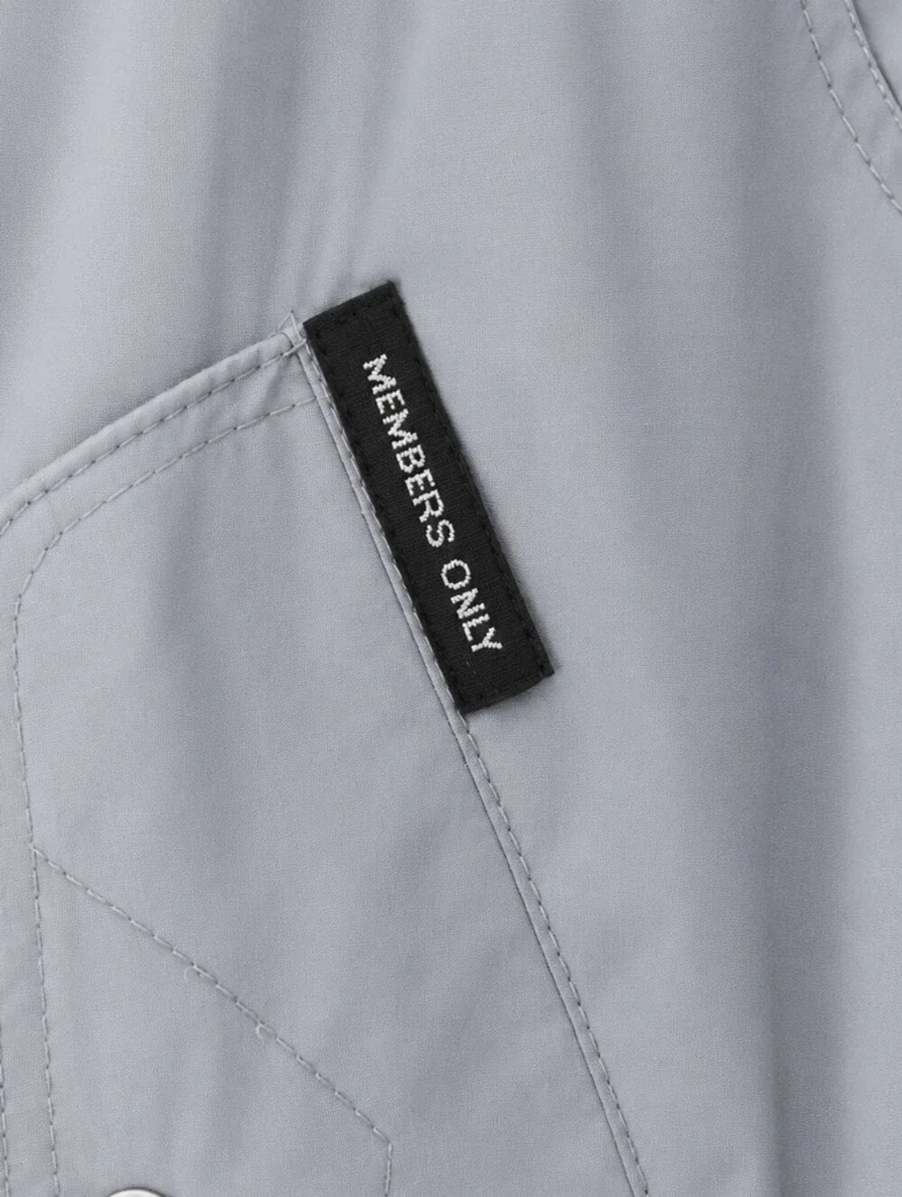 Vintage Members Only Jacket Mens 42 Large Gray Bomber Racer Cafe 90s
